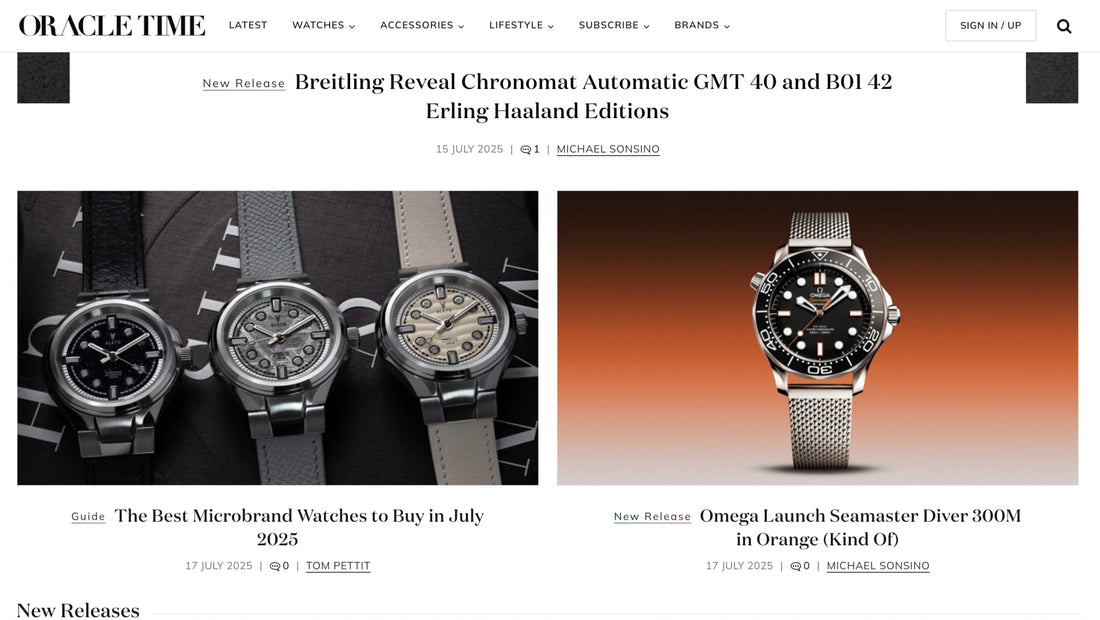 ALATO Timescope med i Oracle Time’s köpguide för juli 2025