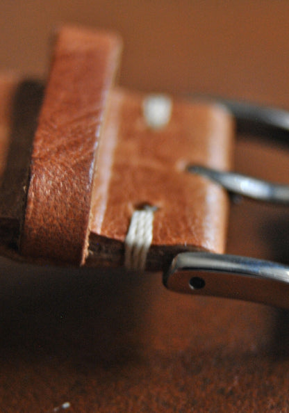 Vintage Klockarmband av Italienskt Läder i Premium Kvalitet 20mm Mahogney