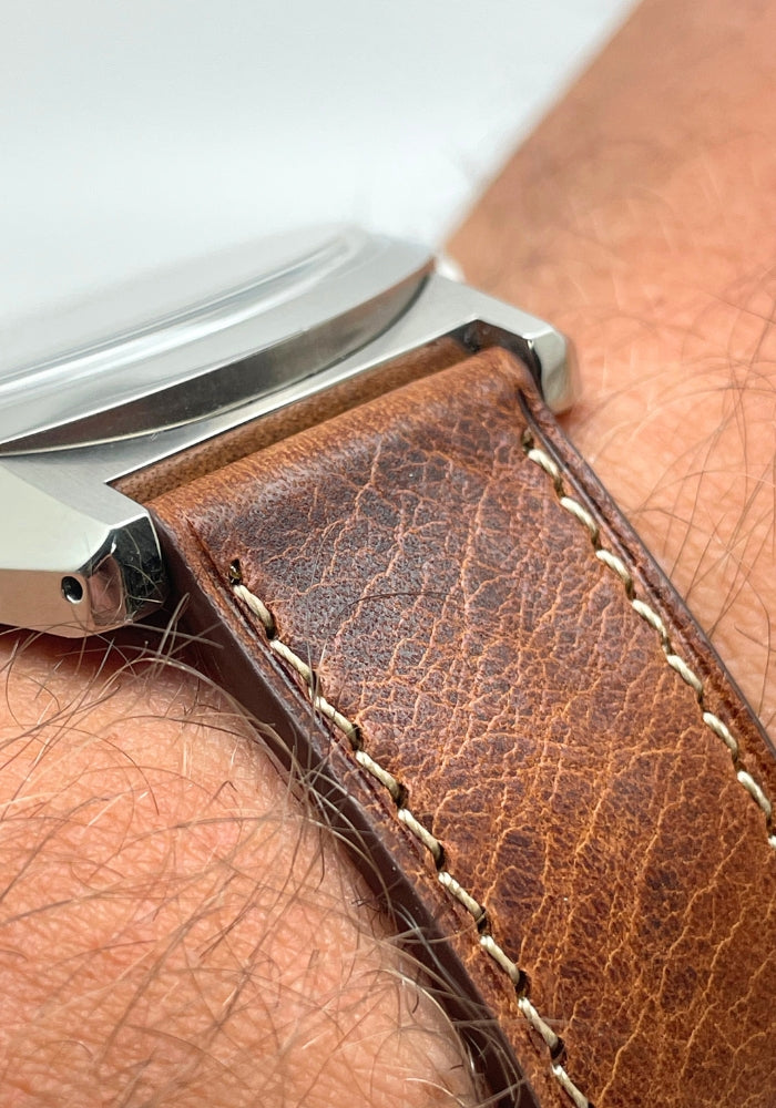 ALATO® Badalassi + Zermatt Klockarmband av Italienskt Top-Grain Kalvskinn med Quickrelease - Chestnut / 20 mm - Armband