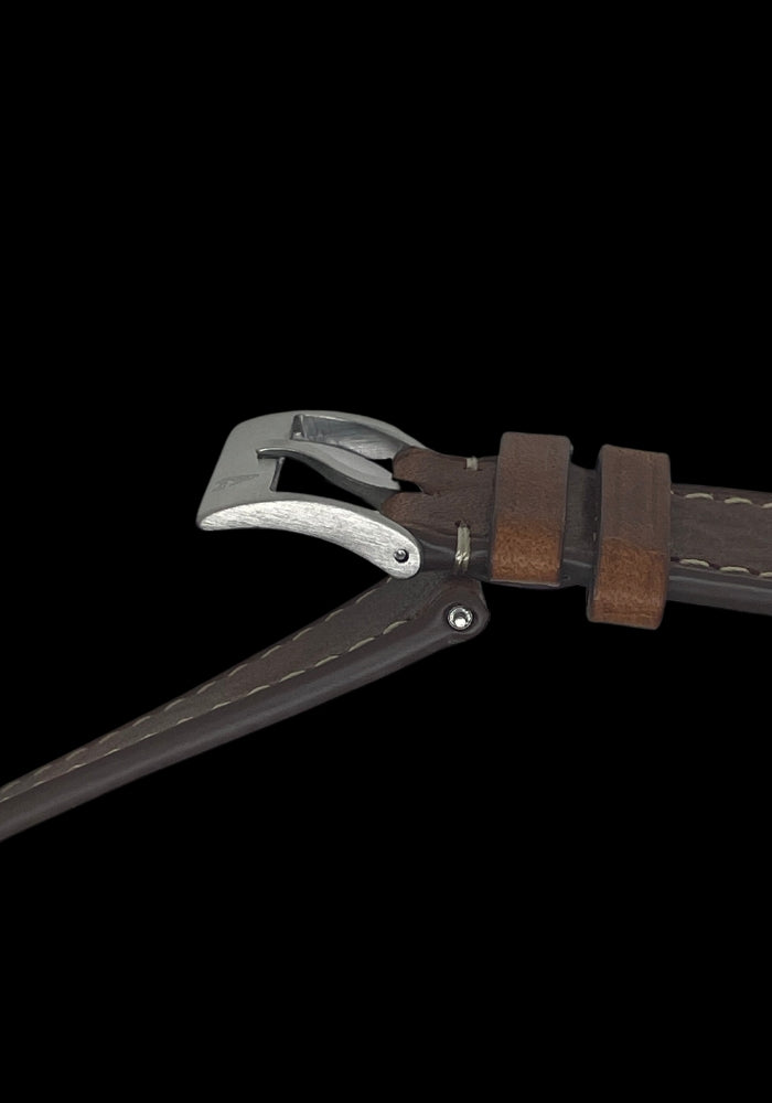 ALATO® Badalassi + Zermatt Klockarmband av Italienskt Top-Grain Kalvskinn med Quickrelease - Chestnut / 20 mm - Armband