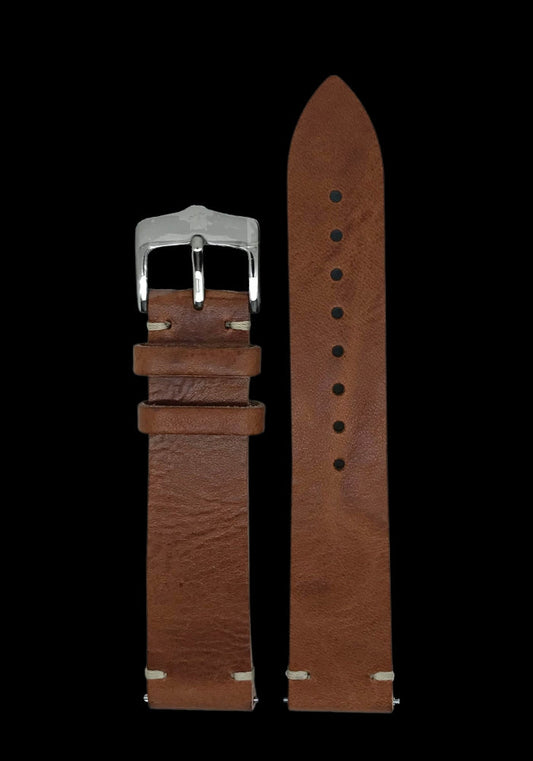 ALATO® Vintage Klockarmband av Italienskt Top-Grain Läder i Premium Kvalitet med Quickrelease 20mm