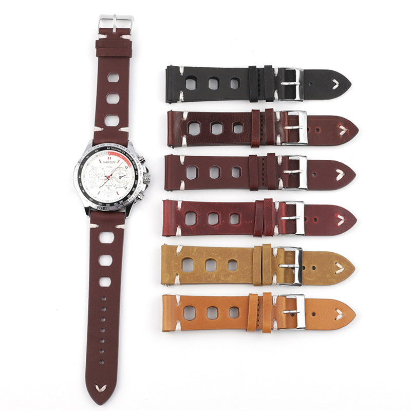 Premium Watch Strap by Cowhide in Racing Sport Design