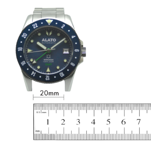ALATO® Vintage Klockarmband av Italienskt Top-Grain Läder i Premium Kvalitet med Quickrelease 20mm