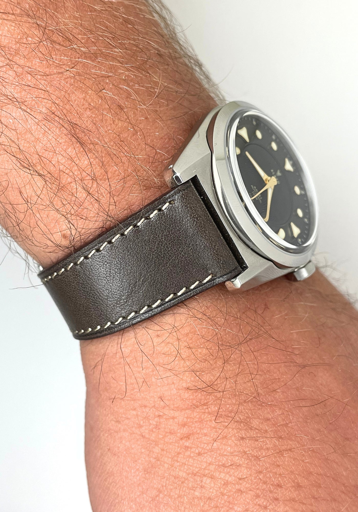 ALATO® Babele + Zermatt Klockarmband av Italienskt Top-Grain Kalvskinn med Quickrelease Mocha - Mocha / 20 mm - Armband