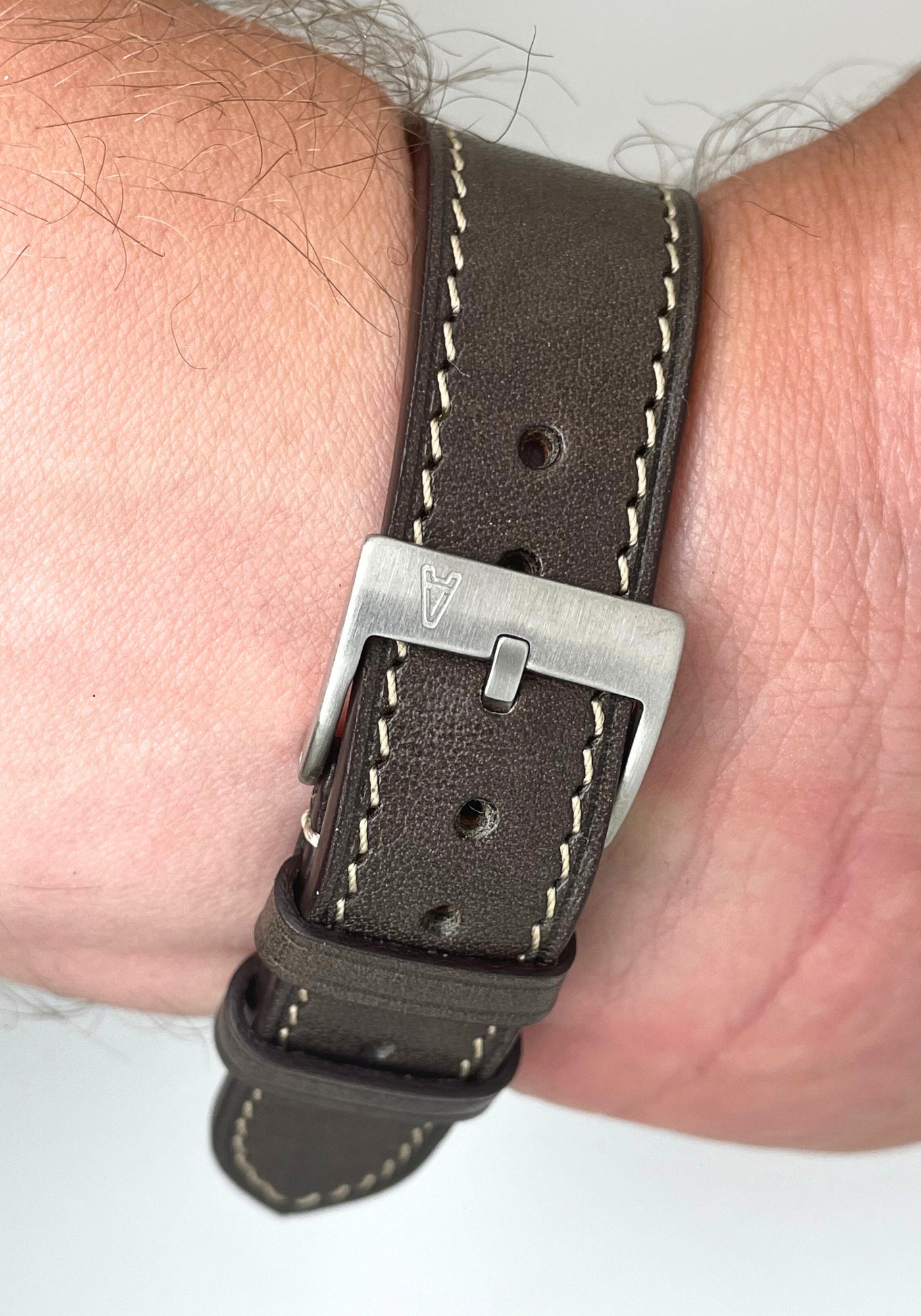 ALATO® Babele + Zermatt Klockarmband av Italienskt Top-Grain Kalvskinn med Quickrelease Mocha - Mocha / 20 mm - Armband
