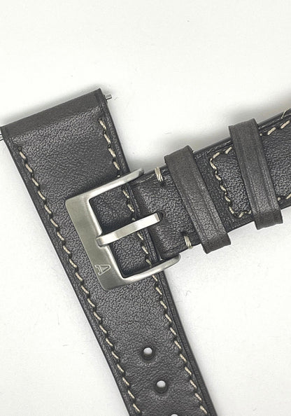 ALATO® Babele + Zermatt Klockarmband av Italienskt Top-Grain Kalvskinn med Quickrelease Mocha - Mocha / 20 mm - Armband