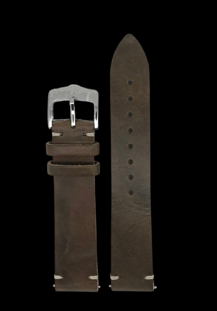 ALATO® Vintage Klockarmband av Italienskt Top-Grain Läder i Premium Kvalitet med Quickrelease 20mm