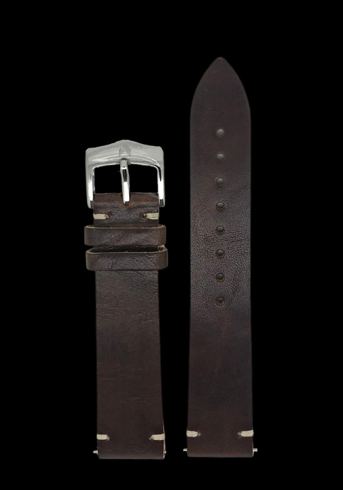 ALATO® Vintage Klockarmband av Italienskt Top-Grain Läder i Premium Kvalitet med Quickrelease 20mm