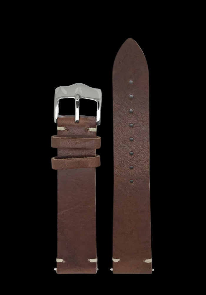 ALATO® Vintage Klockarmband av Italienskt Top-Grain Läder i Premium Kvalitet med Quickrelease 20mm
