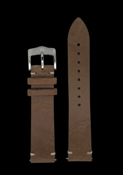 ALATO® Vintage Klockarmband av Italienskt Top-Grain Läder i Premium Kvalitet med Quickrelease 20mm