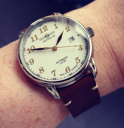 ALATO® Vintage Klockarmband av Italienskt Top-Grain Läder i Premium Kvalitet med Quickrelease 20mm