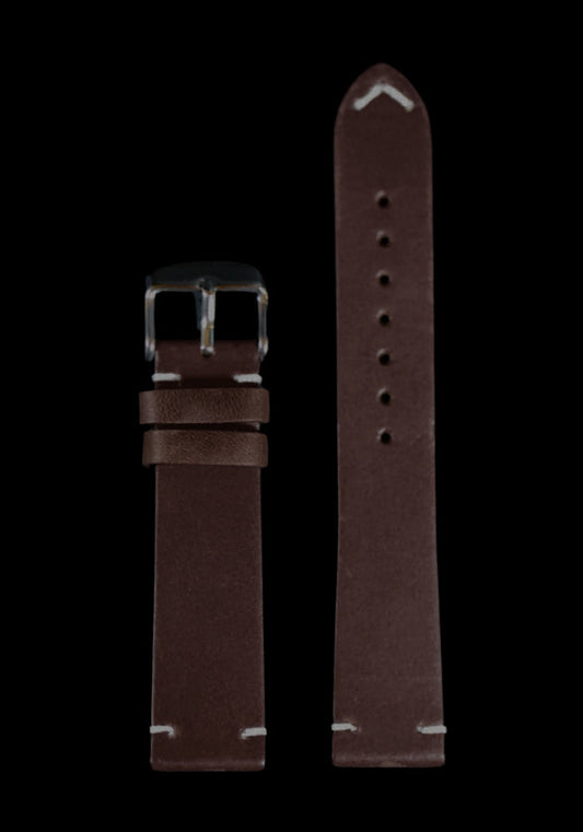 Klockarmband av PU-Läder i Vintage Stil - Mörkbrun / 20mm - Armband