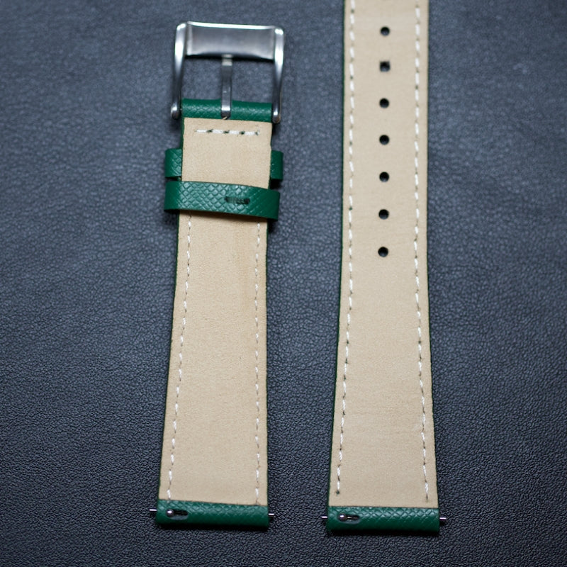 Grönt Läderarmband Klocka Herr Klockarmband