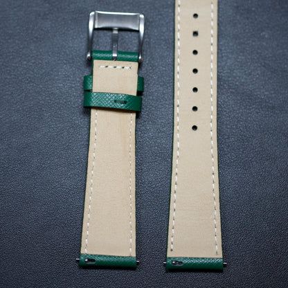 Grönt Läderarmband Klocka Herr Klockarmband