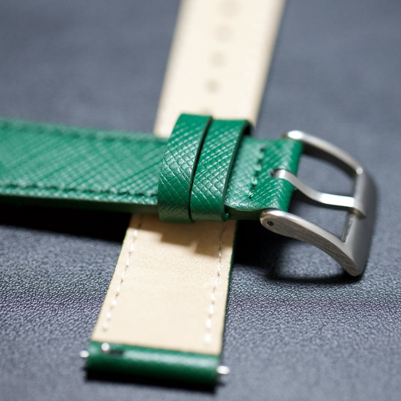 Grönt Läderarmband Klocka Herr Klockarmband