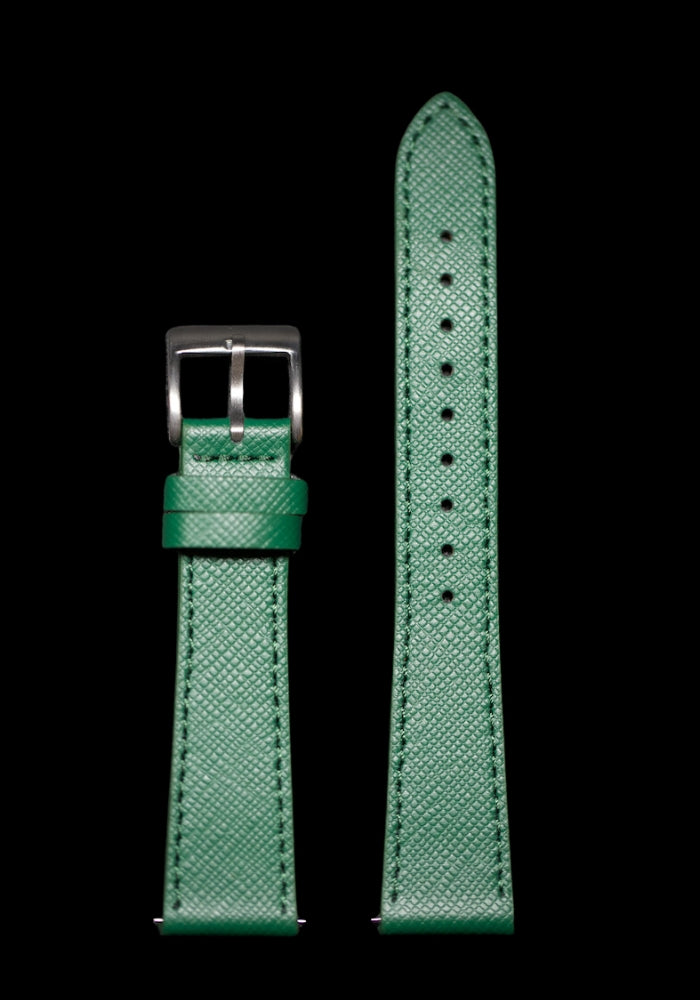 Grönt Läderarmband Klocka Herr Klockarmband