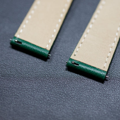 Grönt Läderarmband Klocka Herr Klockarmband