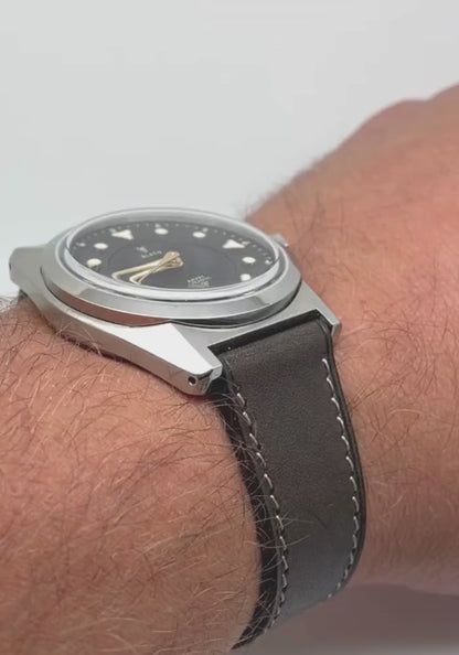 ALATO® Babele + Zermatt Klockarmband av Italienskt Top-Grain Läder med Quickrelease Mocha